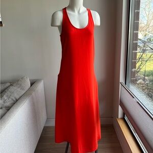 Madewell Long Red Tank Top Dress
